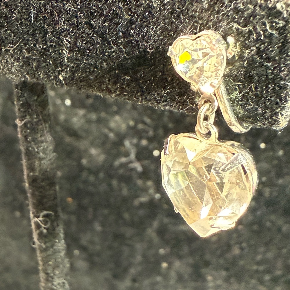 Vintage Sterling Silver‎ Crystal Screw on Earrings - Picture 7 of 7